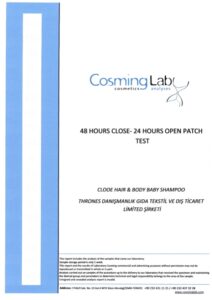 Clooe Baby Shampoo Certificate 1